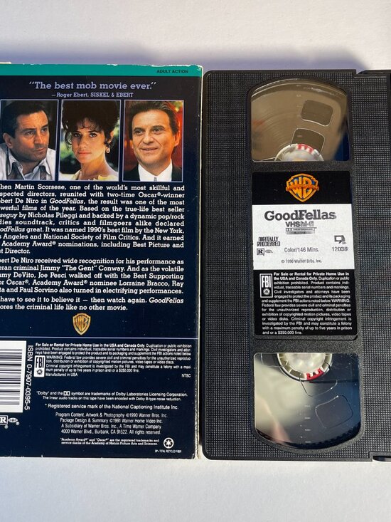 Goodfellas & Donnie Brasco VHS Bundle Mob Mafia True Story Movie Lot - Picture 5 of 5